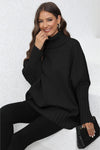 Trendsi Turtle Neck Long Sleeve Ribbed Sweater