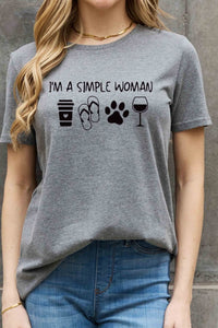 Full Size I'M A SIMPLE WOMAN Graphic Cotton Tee