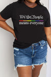 Trendsi Women Plus Size T-shirt Simply Love Full Size MEANS EVERYONE Graphic Cotton Tee