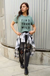 Full Size FIND YOUR WILD Short Sleeve T-Shirt