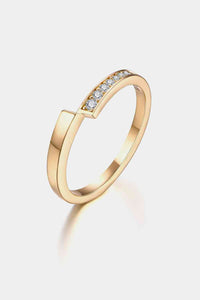 Rose Gold Moissanite Sterling Silver Ring