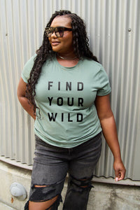 Full Size FIND YOUR WILD Short Sleeve T-Shirt