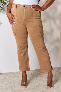 Full Size High Waist Straight Jeans with Pockets