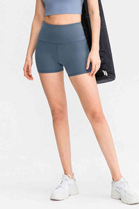 Sport Short With Wide Waistband – Dusty Blue