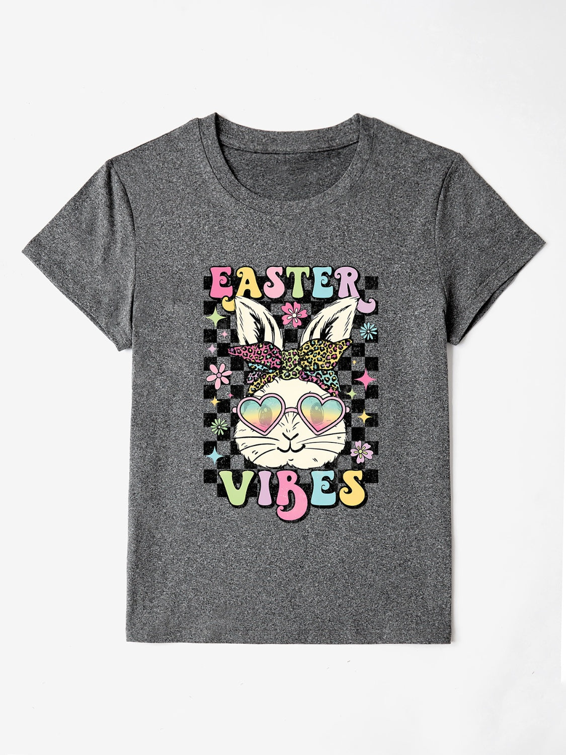EASTER VIBES Round Neck Short Sleeve T-Shirt