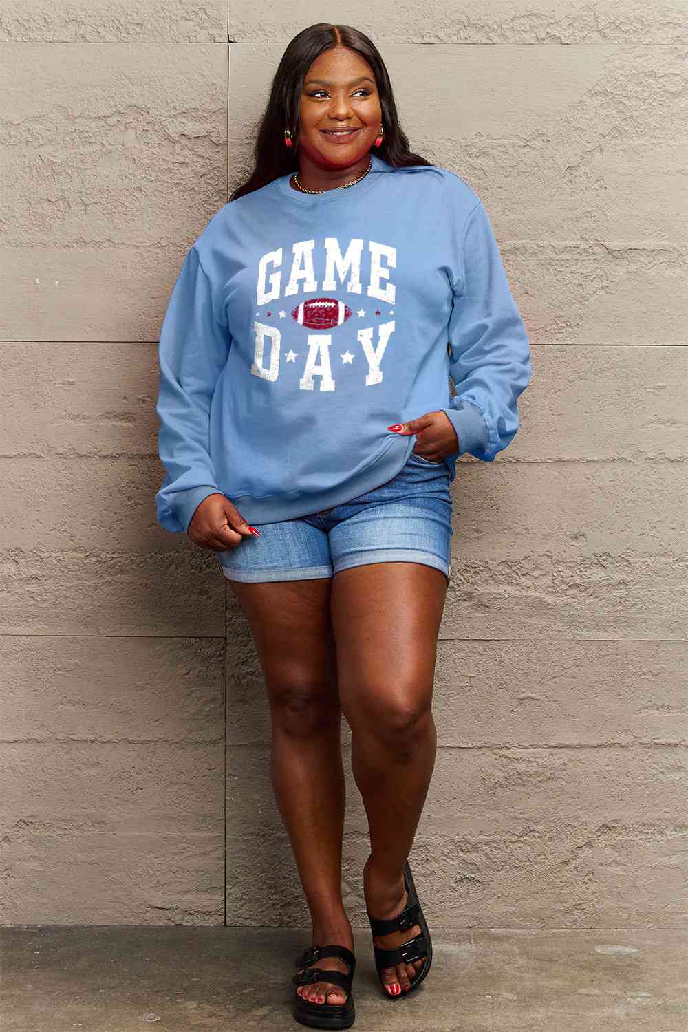 Full Size GAME DAY Graphic Sweatshirt