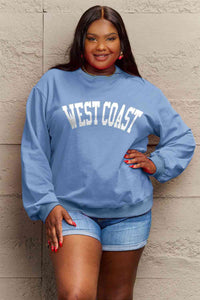 Full Size WEST COAST Graphic Long Sleeve Sweatshirt
