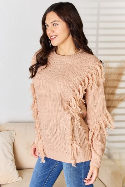 Tassel Detail Long Sleeve Sweater