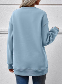 Graphic Round Neck Long Sleeve Sweatshirt