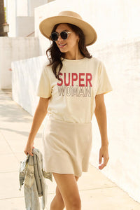 Full Size SUPERWOMAN Short Sleeve T-Shirt