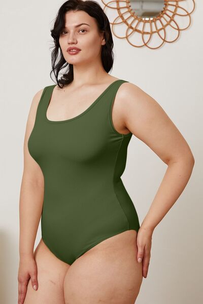 Full Size Square Neck Sleeveless Bodysuit