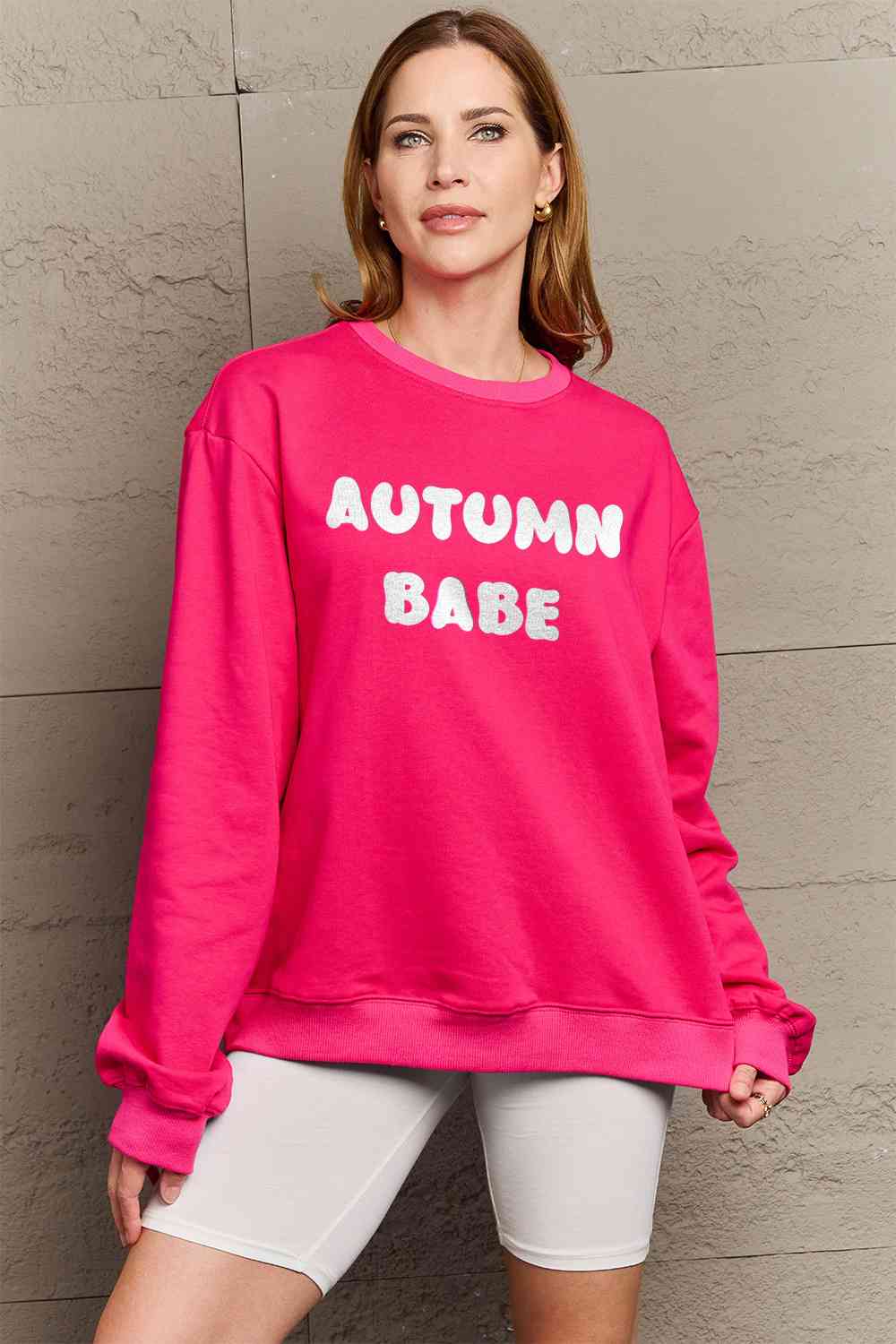 Full Size AUTUMN BABE Graphic Sweatshirt