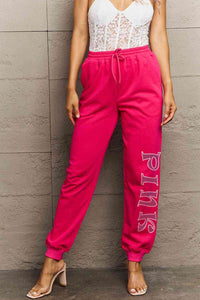 Full Size PINK Graphic Sweatpants