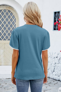 Petal Sleeve Round Neck T-Shirt