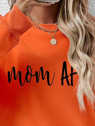Letter Graphic Mom Dropped Shoulder Sweatshirt