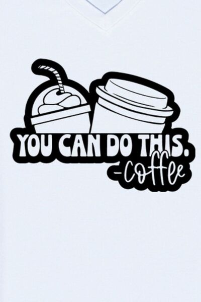 YOU CAN DO THIS COFFEE V-Neck Short Sleeve T-Shirt