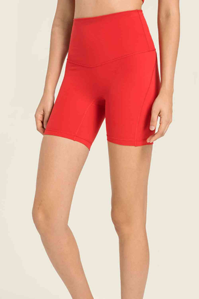 Seamless High-Rise Wide Waistband Biker Shorts