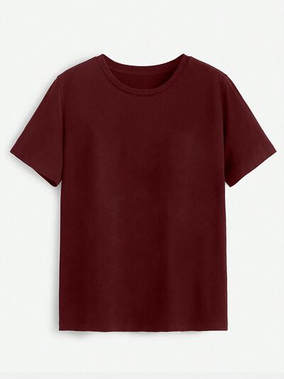 Rose Round Neck Short Sleeve T-Shirt
