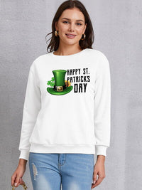 HAPPY ST. PATRICKS DAY Dropped Shoulder Sweatshirt