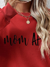 Letter Graphic Mom Dropped Shoulder Sweatshirt