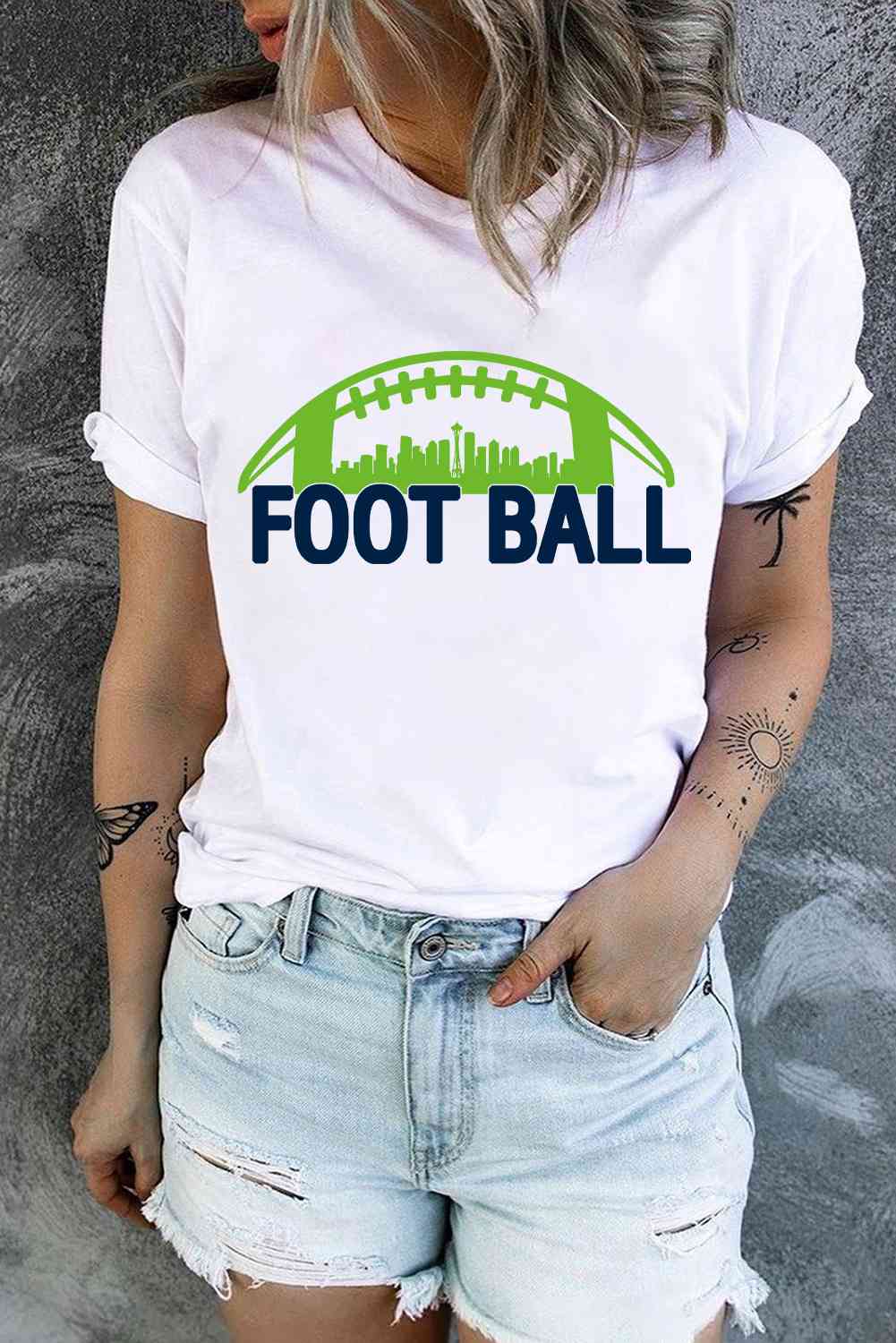FOOT BALL Graphic Short Sleeve T-Shirt