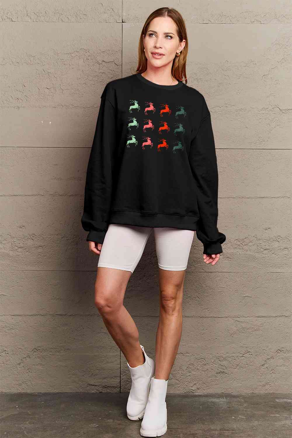 Full Size Graphic Long Sleeve Sweatshirt