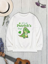 IT'S ST. PATRICK'S DAY Graphic Round Neck Sweatshirt