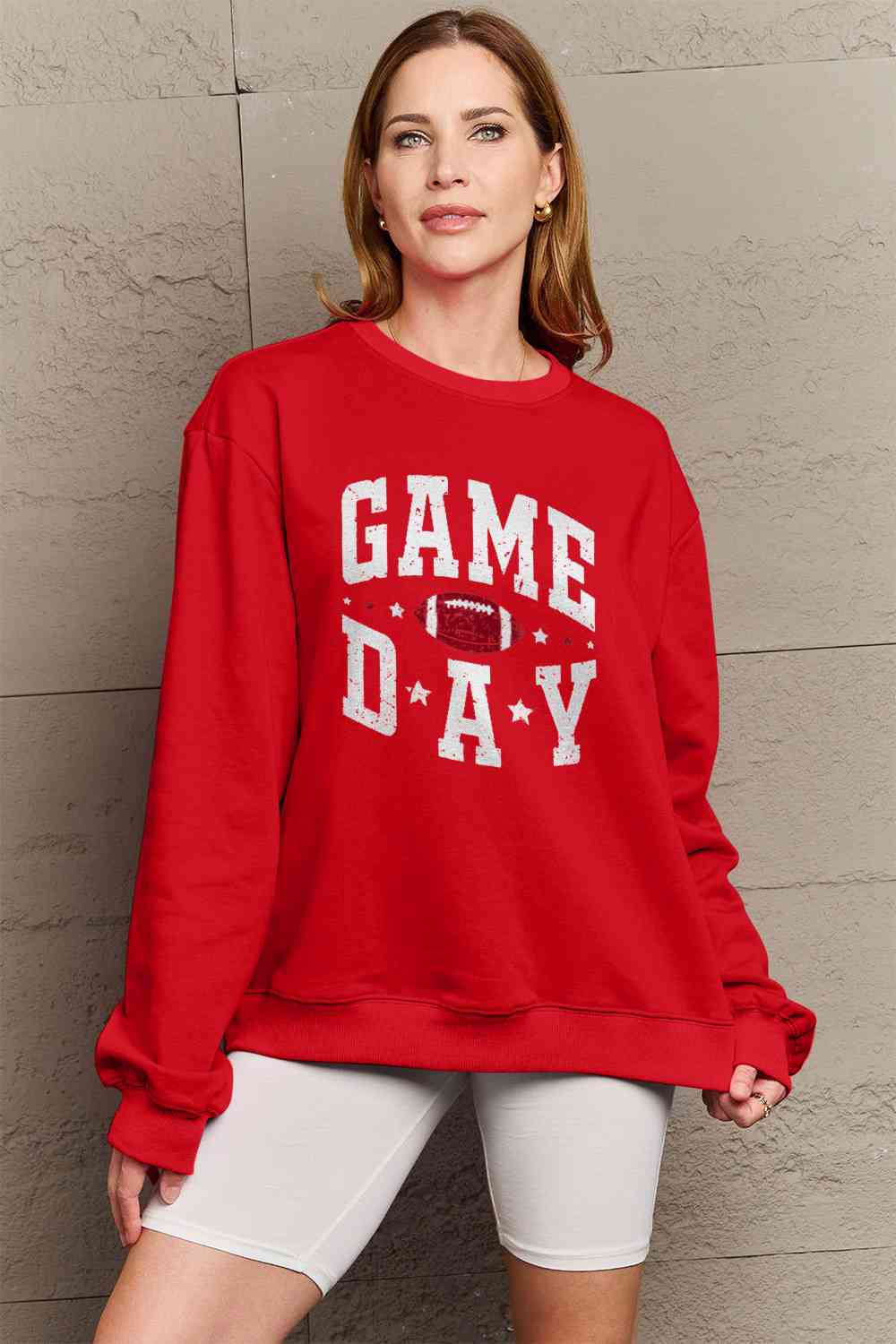 Full Size GAME DAY Graphic Sweatshirt