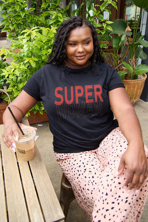 Full Size SUPERWOMAN Short Sleeve T-Shirt