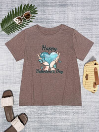 HAPPY VALENTINE'S DAY Round Neck Short Sleeve T-Shirt