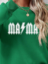 Letter Graphic Ma Ma Dropped Shoulder Sweatshirt
