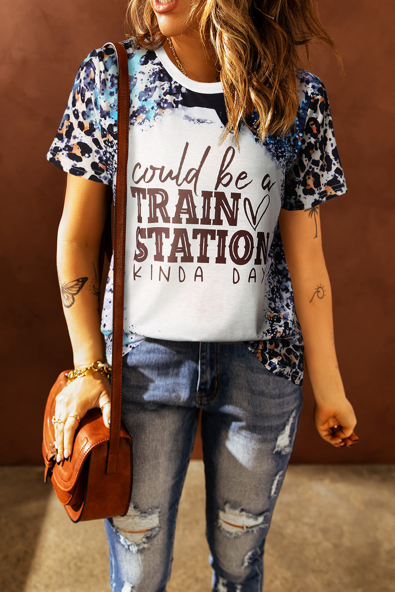 Could Be A Train Station Kinda Day Round Neck T-Shirt