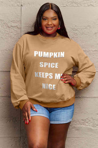 Full Size Letter Graphic Sweatshirt