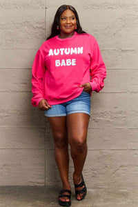 Full Size AUTUMN BABE Graphic Sweatshirt