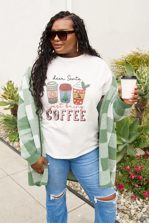 Full Size COFFEE Graphic Short Sleeve T-Shirt