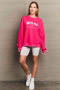 Full Size NORTH POLE UNIVERSITY Graphic Sweatshirt