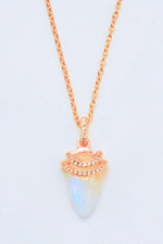 18K Gold-Plated Moonstone Pendant Necklace