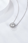 Trendsi Chain Necklaces Silver / One Size 1 Carat Moissanite Flower Shape Pendant Chain Necklace